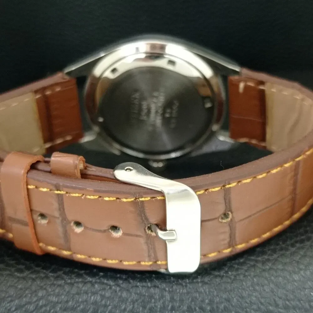 Vintage 1971 Citizen Manual Wound Mens Silver Watch W/Date & Silver accents